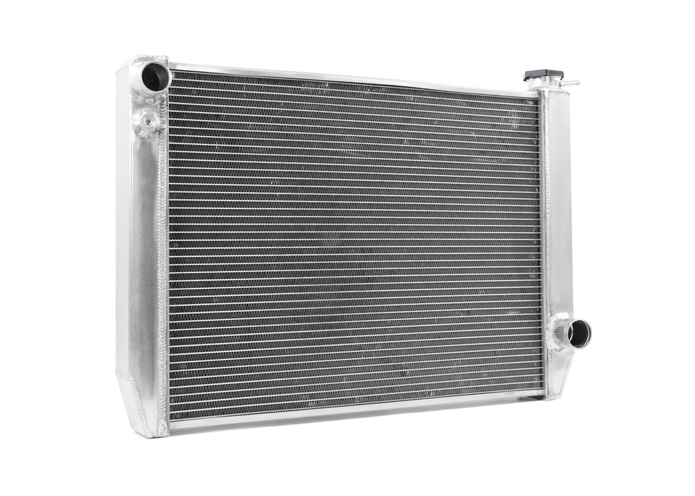 Universal Stock Car Radiator - Top Outlet Pipe Left / Bottom Outlet Pipe Right [Fabricated Tank]