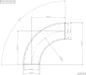 Aeroflow Aeroflow Aeroflow 1-7/8" (48mm) Steam Pipe Tube, 90 Degree Bend, 2.5D Radius (AF8533-1875) Autofit
