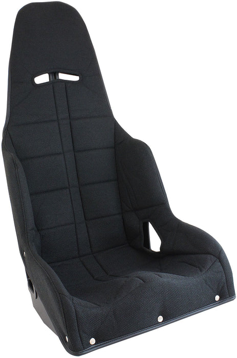 Aeroflow Aeroflow Aeroflow Black Tweed Seat Cover to Suit Pro Street Drag 17" Aluminium Race Seat (AF93-1170BLK) Autofit