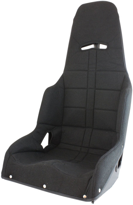 Aeroflow Aeroflow Aeroflow Black Tweed Seat Cover to Suit Pro Street Drag 18" Aluminium Race Seat (AF93-1180BLK) Autofit