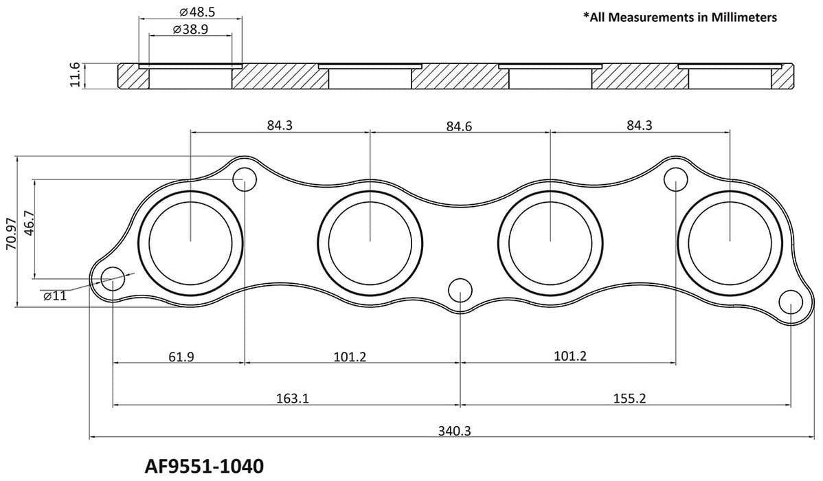 Aeroflow Aeroflow Aeroflow Honda K Series Stainless Steel Header Flange (AF9551-1040SS) Autofit