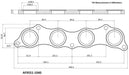 Aeroflow Aeroflow Aeroflow Honda K Series Stainless Steel Header Flange (AF9551-1040SS) Autofit
