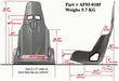 Aeroflow Aeroflow Aeroflow Pro Street Drag 18.5" Aluminium Race Seat, Raw Finish (AF93-0185) Autofit