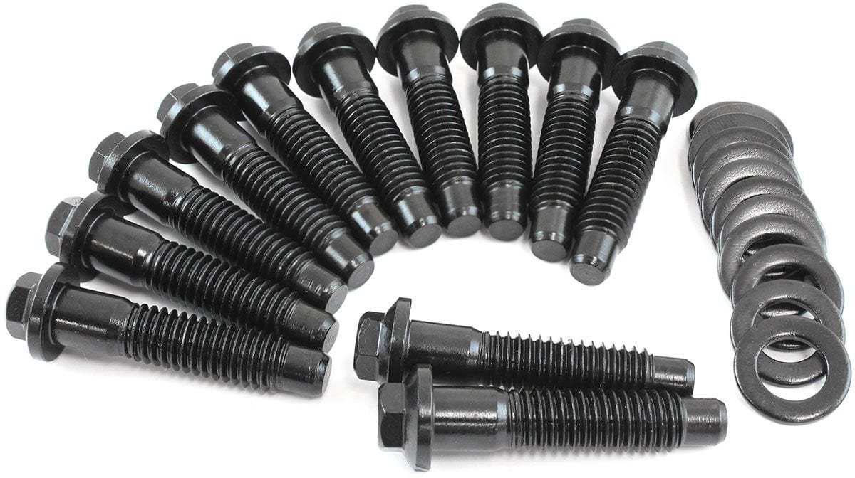 Aeroflow Aeroflow Aeroflow Small Block & Big Block Chrysler Intake Bolts - Black Finish (AF37-1215) Autofit