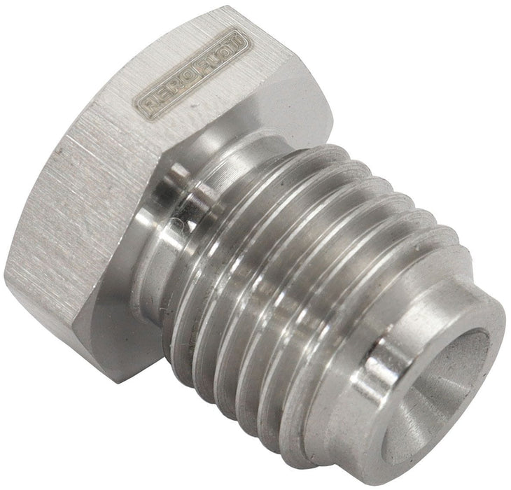 Aeroflow Aeroflow Aeroflow Stainless Steel Inverted Flare Hex Port Plug 1/2"-20 (AF349-04) Autofit