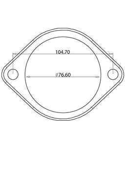 Aeroflow Performance 3" (76.2mm) I.D x 3/8" (9.52mm) Thick, Sold as a Pair 2-Bolt Stainless Steel Flanges AF9551-0010 Autofit