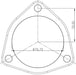 Aeroflow Performance 3" (76.2mm) I.D x 3/8" (9.52mm) Thick, Sold as a Pair 3-Bolt Stainless Steel Flanges AF9551-0012 Autofit
