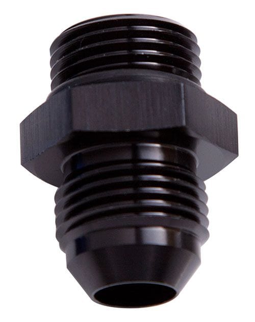 Aeroflow Performance -6 ORB to -4AN, Black Finish ORB to AN Straight Male Flare Adapter AF920-04-06BLK Autofit