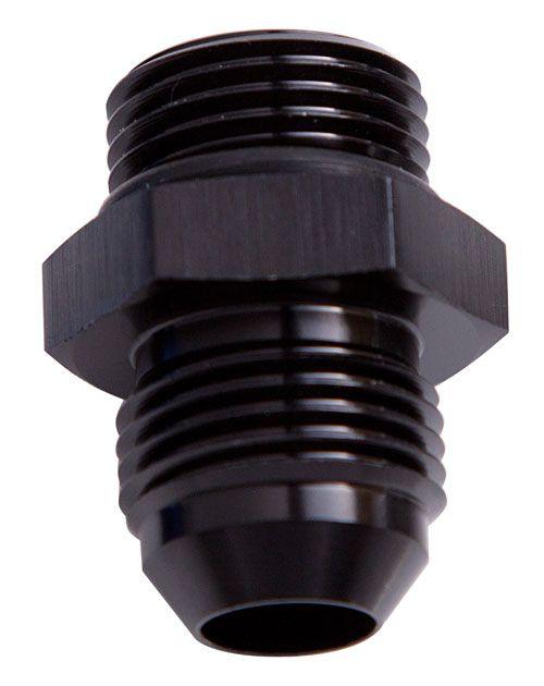 Aeroflow Performance -8 ORB to -8AN, Black Finish ORB to AN Straight Male Flare Adapter AF920-08BLK Autofit