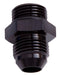 Aeroflow Performance -8 ORB to -8AN, Black Finish ORB to AN Straight Male Flare Adapter AF920-08BLK Autofit