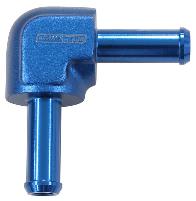 Aeroflow Performance 90° Barb To Barb Hose Joiner - Blue 90° Barb To Barb Hose Joiner - Blue AF843-10 Autofit
