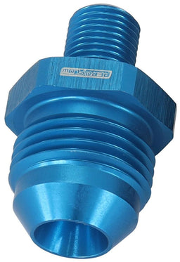 Aeroflow Performance Blue Finish Metric to Male Flare Adapter M10 x 1mm to -8AN AF743-08 Autofit