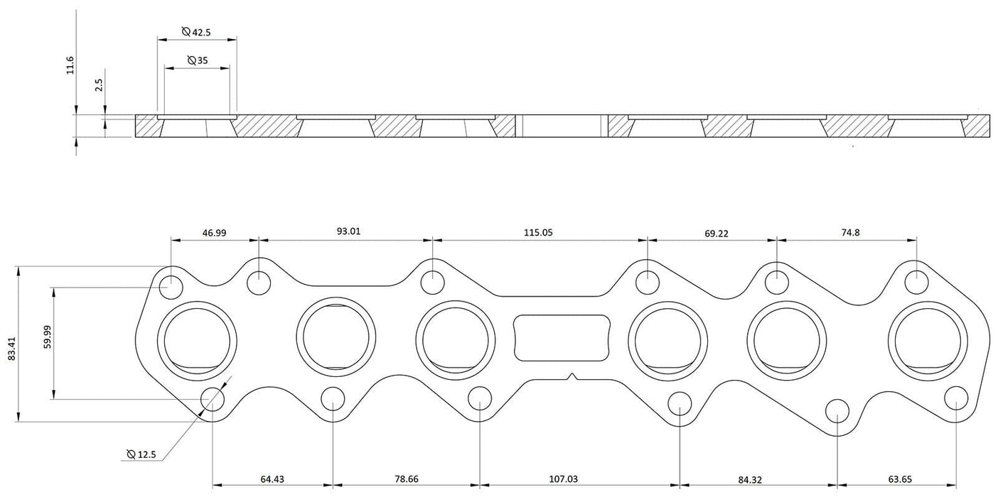 Aeroflow Performance CNC Machined, Suit Turbo Engines Only Toyota 2JZ-GTE Header Flange AF9551-1025 Autofit