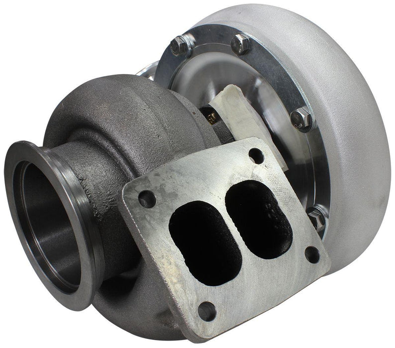 Aeroflow Performance External Wastegate, T4 Twin Entry Inlet Flange, V-Band Exhaust Flange BOOSTED B7875 T4 1.25 Reverse Rotation Turbocharger 1150HP, Natural Cast Finish Autofit
