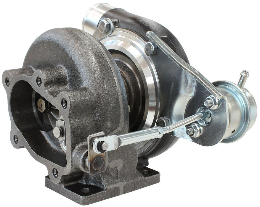 Aeroflow Performance Internal Wastegate, T25 / T28 Inlet Flange, 5-Bolt Exhaust Flange BOOSTED 4647 .64 Turbocharger 475HP, Hi Temp Black Finish AF8005-2000BLK Autofit