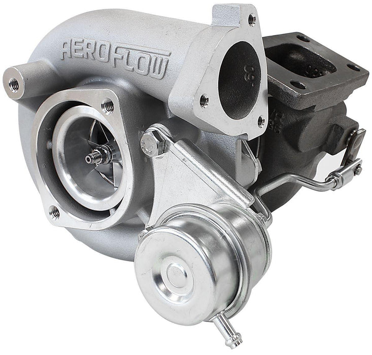 Aeroflow Performance Internal Wastegate, T25 / T28 Inlet Flange, 5-Bolt Exhaust Flange BOOSTED 4647 NISSAN .84 Turbocharger 440HP, Hi Temp Black Finish AF8005-2003 Autofit