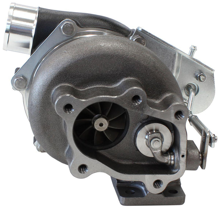 Aeroflow Performance Internal Wastegate, T25 / T28 Inlet Flange, 5-Bolt Exhaust Flange BOOSTED 5047 .86 Turbocharger 550HP, Hi Temp Black Finish AF8005-2021BLK Autofit