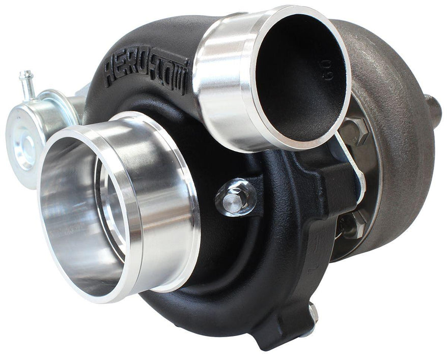 Aeroflow Performance Internal Wastegate, T25 / T28 Inlet Flange, 5-Bolt Exhaust Flange BOOSTED 5047 .86 Turbocharger 550HP, Hi Temp Black Finish AF8005-2021BLK Autofit