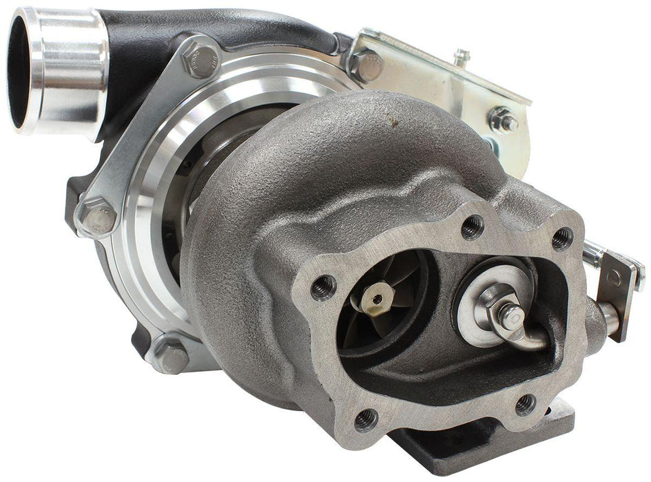 Aeroflow Performance Internal Wastegate, T25 / T28 Inlet Flange, 5-Bolt Exhaust Flange BOOSTED 5447 .64 Turbocharger 495HP, Hi Temp Black Finish AF8005-2005BLK Autofit