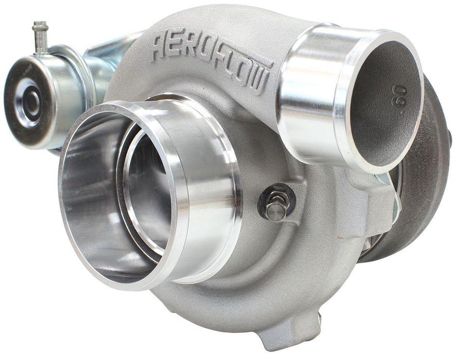 Aeroflow Performance Internal Wastegate, T25 / T28 Inlet Flange, 5-Bolt Exhaust Flange BOOSTED 5447 .86 Turbocharger 495HP, Natural Cast Finish AF8005-2006 Autofit