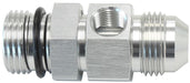 Aeroflow Performance Silver Finish -10ORB to -10AN Extension with 1/8" Port AF904-10S Autofit
