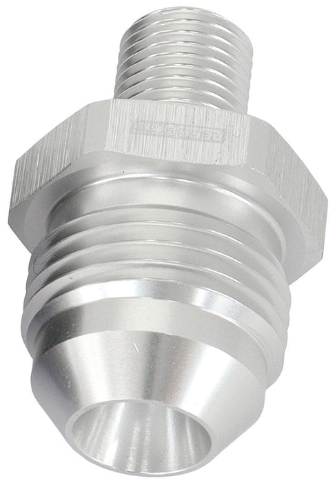Aeroflow Performance Silver Finish Metric to Male Flare Adapter M10 x 1mm to -8AN AF743-08S Autofit