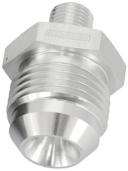 Aeroflow Performance Silver Finish Metric to Male Flare Adapter M10 x 1mm to -8AN AF743-10S Autofit