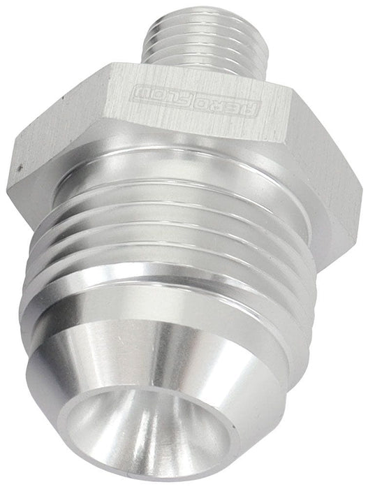 Aeroflow Performance Silver Finish Metric to Male Flare Adapter M10 x 1mm to -8AN AF743-10S Autofit