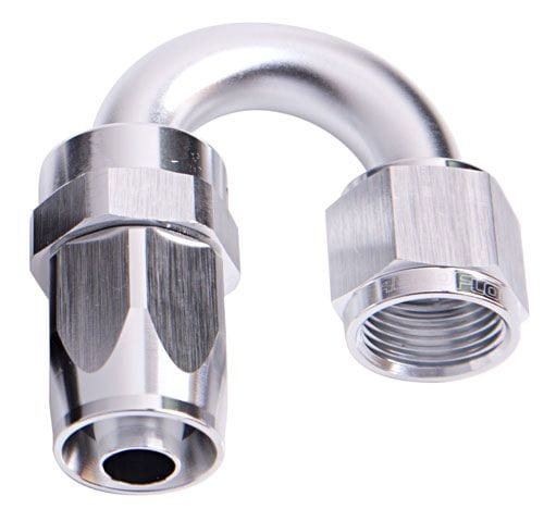 Aeroflow Performance Silver Finish. Suit 100 & 450 Series Hose 100 Series Taper 180° Swivel Hose End -10AN AF106-10S Autofit