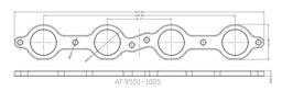 Aeroflow Performance Stainless Steel, Sold as a Pair GM LS 1-3/4" Round Port Header Flange AF9551-1005 Autofit
