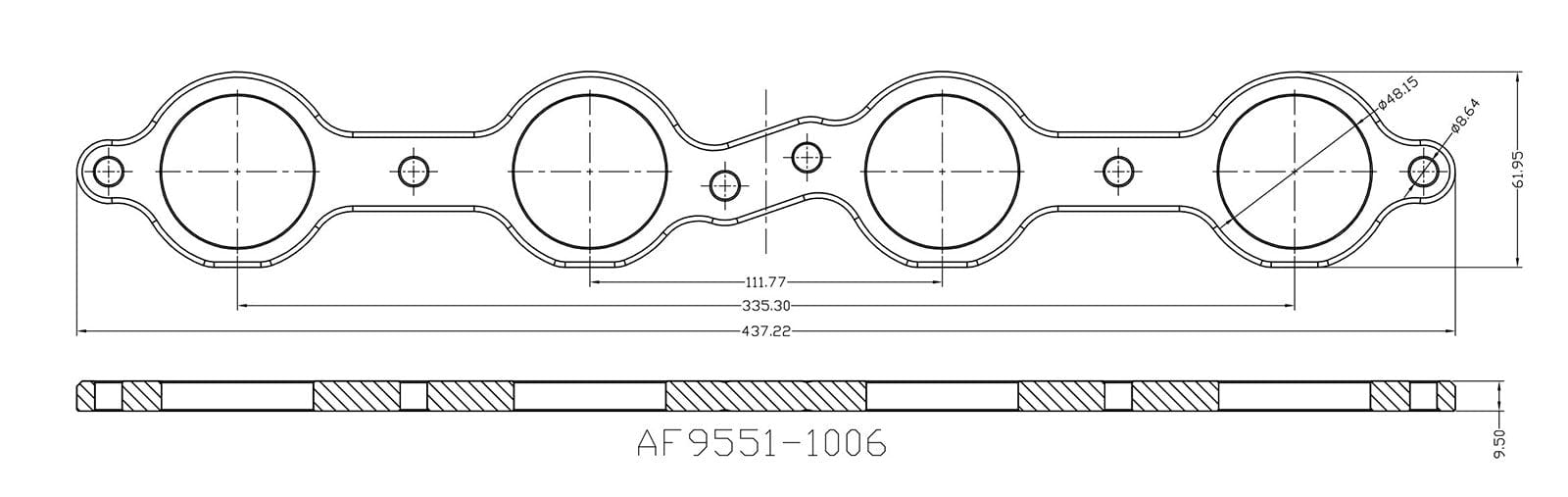 Aeroflow Performance Stainless Steel, Sold as a Pair GM LS 1-7/8" Round Port Header Flange AF9551-1006 Autofit