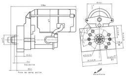 Aeroflow Performance Suit 153 Tooth Ring Gear, 2kw / 2.7hp Motor Holden 253-308 XPRO Super Torque Starter AF4250-5308M Autofit