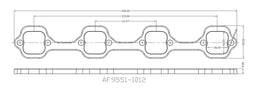 Aeroflow Performance Suit Ford 289-351 Windsor with Brodix Heads, Sold as a Pair SB Ford 1-3/4" Rectange Port Header Flanges AF9551-1012 Autofit