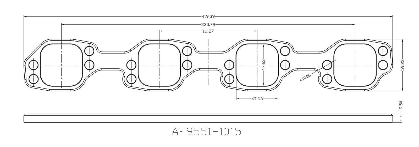 Aeroflow Performance Suit Ford 289-351 Windsor with Edelbrock Victor JR Heads, Sold as a P SB Ford 2" Square Port Header Flanges AF9551-1015 Autofit