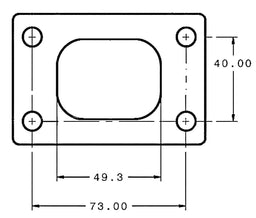 Aeroflow Performance Weld-On Suit GT25/GT28 T28 Stainless Steel Turbine Inlet Flange AF9551-0001 Autofit