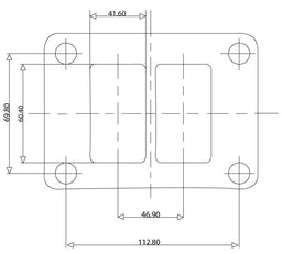 Aeroflow Performance Weld-On Suit GT42/GT45/GT51 Stainless Steel Turbine Inlet Flange Twin Entry AF9551-0004 Autofit