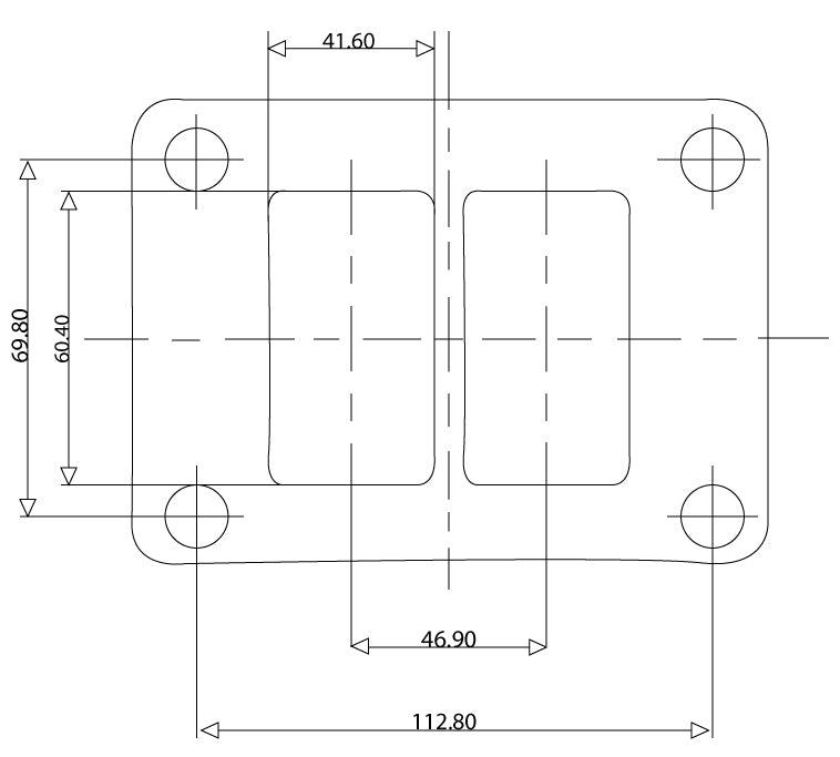 Aeroflow Performance Weld-On Suit GT42/GT45/GT51 Stainless Steel Turbine Inlet Flange Twin Entry AF9551-0004 Autofit