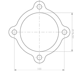Aeroflow Performance Weld-On Suit Stainless Steel Turbine Outlet Flange AF9551-0006 Autofit