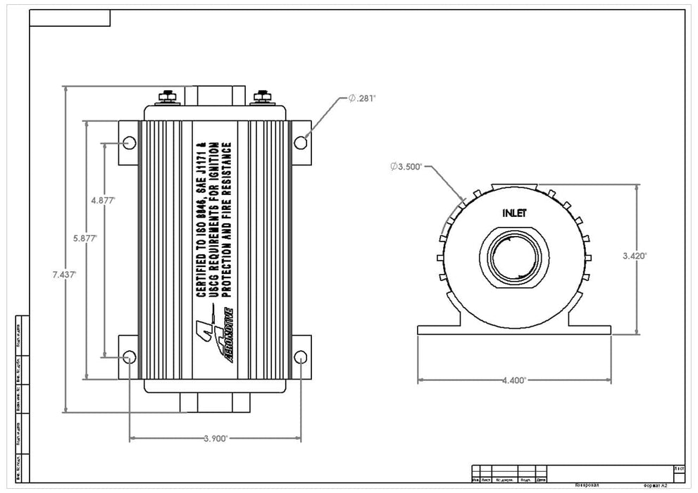Aeromotive Aeromotive Eliminator Marine Fuel Pumps 11110 Autofit