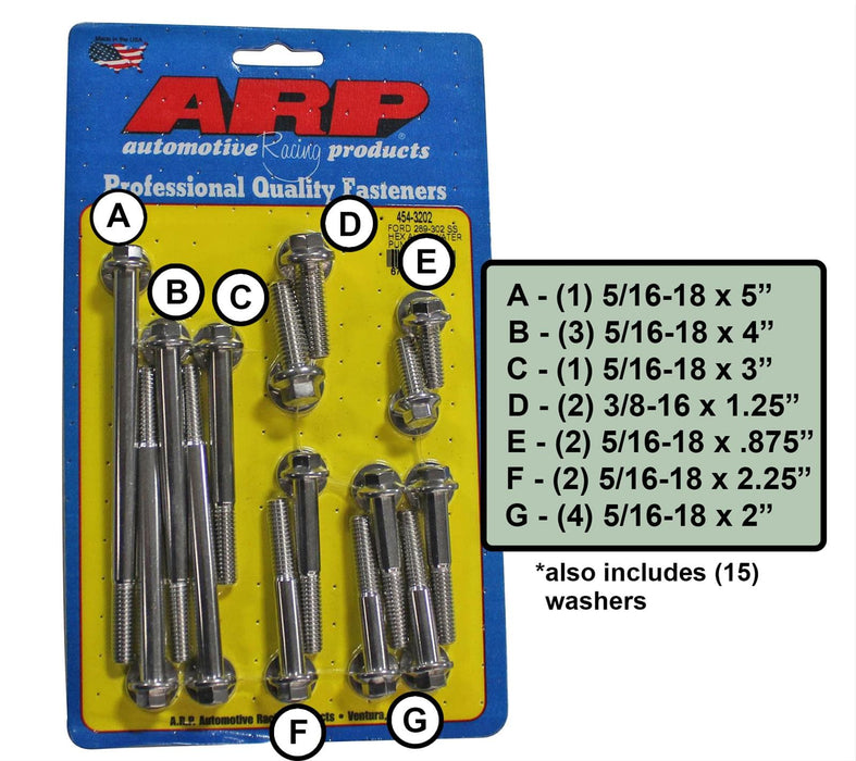 ARP ARP Timing Cover Bolt Kits 454-3202 Autofit