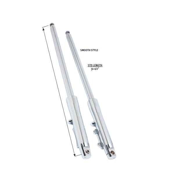 Attitude Inc Attitude Inc Billet Forktube, 41mm Chrome Lower Leg Assemblies -4" Under Length , for Custom Harley Attitude Inc Billet Forktube, 41mm Chrome Lower Leg Assemblies -4" Under Length , for Custom Harley Autofit