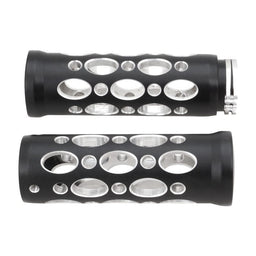 Attitude Inc Attitude Inc Billet Handle Bar Grips, Hand Grips For Harley ,Grater Style, Black Machined, Set Attitude Inc Billet Handle Bar Grips, Hand Grips For Harley ,Grater Style, Black Machined, Set Autofit
