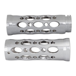 Attitude Inc Attitude Inc Billet Handle Bar Grips, Hand Grips For Harley ,Grater Style, Chrome, Set Attitude Inc Billet Handle Bar Grips, Hand Grips For Harley ,Grater Style, Chrome, Set Autofit