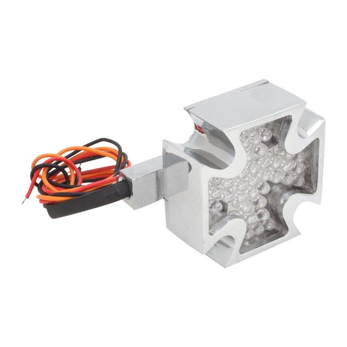 Attitude Inc Attitude Inc Brake & Tail light, LED, Maltese Cross design, Chrome, Each Attitude Inc Brake & Tail light, LED, Maltese Cross design, Chrome, Each Autofit