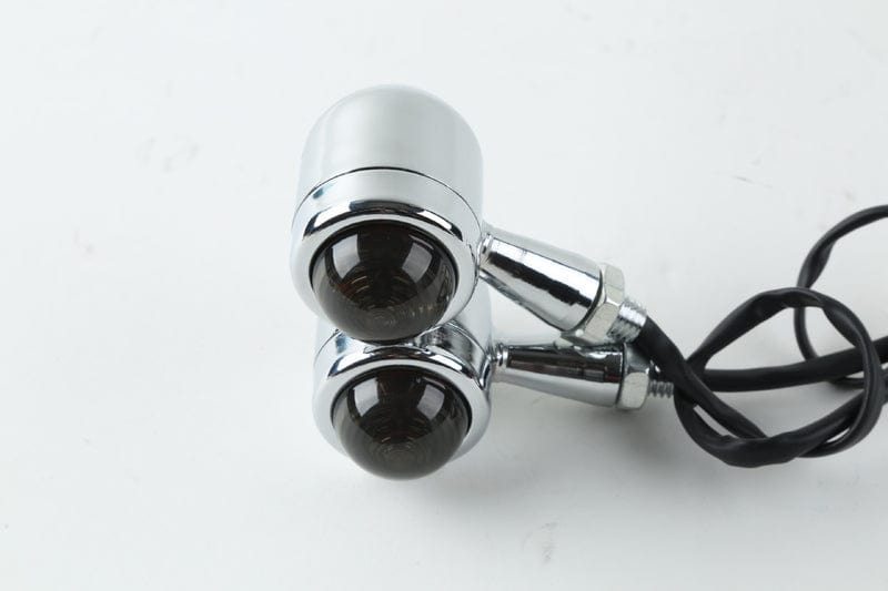 Attitude Inc Attitude Inc Dome Universal Turn Signal Indicator Lights , Chrome Body, Black Lense, For Harley Models, Set Attitude Inc Dome Universal Turn Signal Indicator Lights , Chrome Body, Black Lense, For Harley Models, Set Autofit