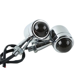 Attitude Inc Attitude Inc Dome Universal Turn Signal Indicator Lights , Chrome Body, Black Lense, For Harley Models, Set Attitude Inc Dome Universal Turn Signal Indicator Lights , Chrome Body, Black Lense, For Harley Models, Set Autofit