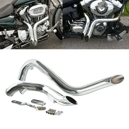 Attitude Inc Attitude Inc Exhaust Headers Chrome Drag Pipes 1 3/4 inc , suit Harley Touring , Sportster, Dyna, Softail Attitude Inc Exhaust Headers Chrome Drag Pipes 1 3/4 inc , suit Harley Touring , Sportster, Dyna, Softail Autofit