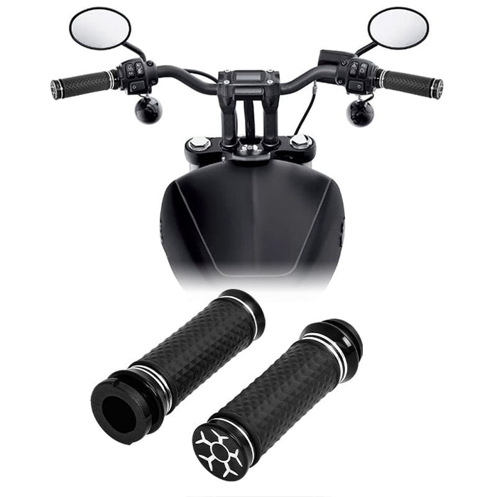 Attitude Inc Attitude Inc Handlebar Hand Grips, Black CNC Machined/ Rubber Gel Grip, 1 in, Handlebar, For Harley Breakout 114 FXBRS Road Glide FLTRX 15-20, Pair Attitude Inc Handlebar Hand Grips, Black CNC Machined/ Rubber Gel Grip, 1 in, Handlebar, For Harley Breakout 114 FXBRS Road Glide FLTRX 15-20, Pair Autofit
