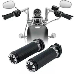 Attitude Inc Attitude Inc Handlebar Hand Grips, Black CNC Machined/ Rubber Gel Grip, 1 in, Handlebar. For Harley Dyna Super Glide FXD Softail Deluxe Slim, Pair Attitude Inc Handlebar Hand Grips, Black CNC Machined/ Rubber Gel Grip, 1 in, Handlebar. For Harley Dyna Super Glide FXD Softail Deluxe Slim, Pair Autofit