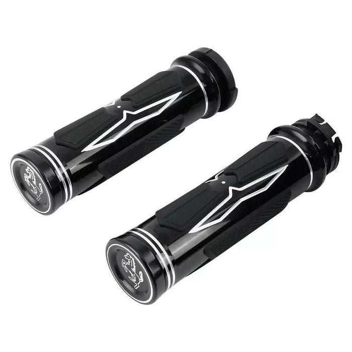 Attitude Inc Attitude Inc Handlebar Hand Grips, Black CNC Machined/ Rubber Gel Grip, 1 in, Handlebar. For Harley Softail Slim FLS 12-15 Fat Boy FLSTF, Pair Attitude Inc Handlebar Hand Grips, Black CNC Machined/ Rubber Gel Grip, 1 in, Handlebar. For Harley Softail Slim FLS 12-15 Fat Boy FLSTF, Pair Autofit